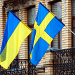 Флаг Швеции и Украины