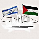 Флаги Израиля и Палестины.
