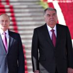 Владимир Путин и Эмомали Рахмон в Душанбе.