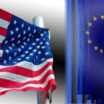 Флаги США и Европы