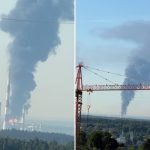 Кадры прилетов по НПЗ