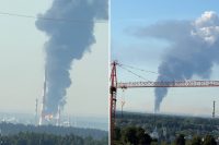 Кадры прилетов по НПЗ